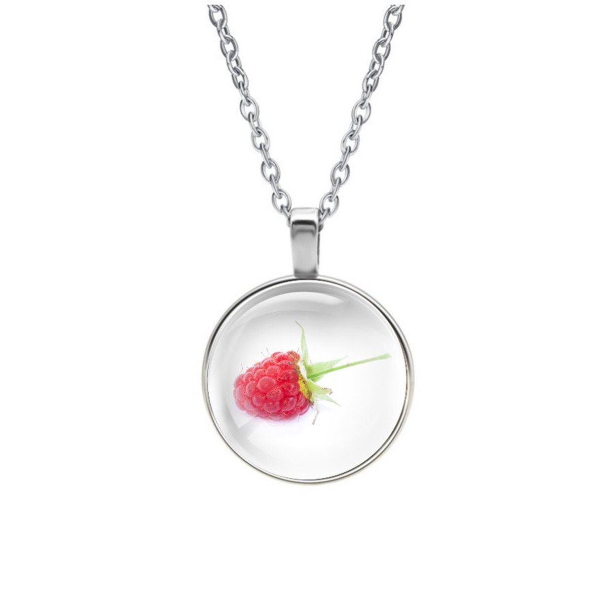 Ketting Glas - Framboos