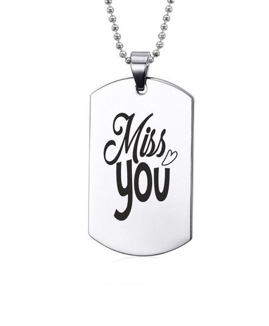 Collier en acier inoxydable - Miss You