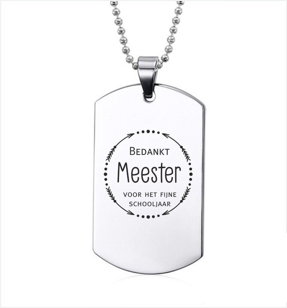 Ketting RVS - Bedankt Meester