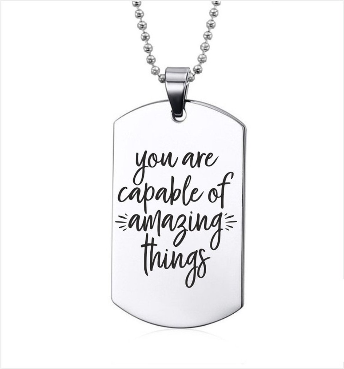 Ketting RVS - You Are Capable