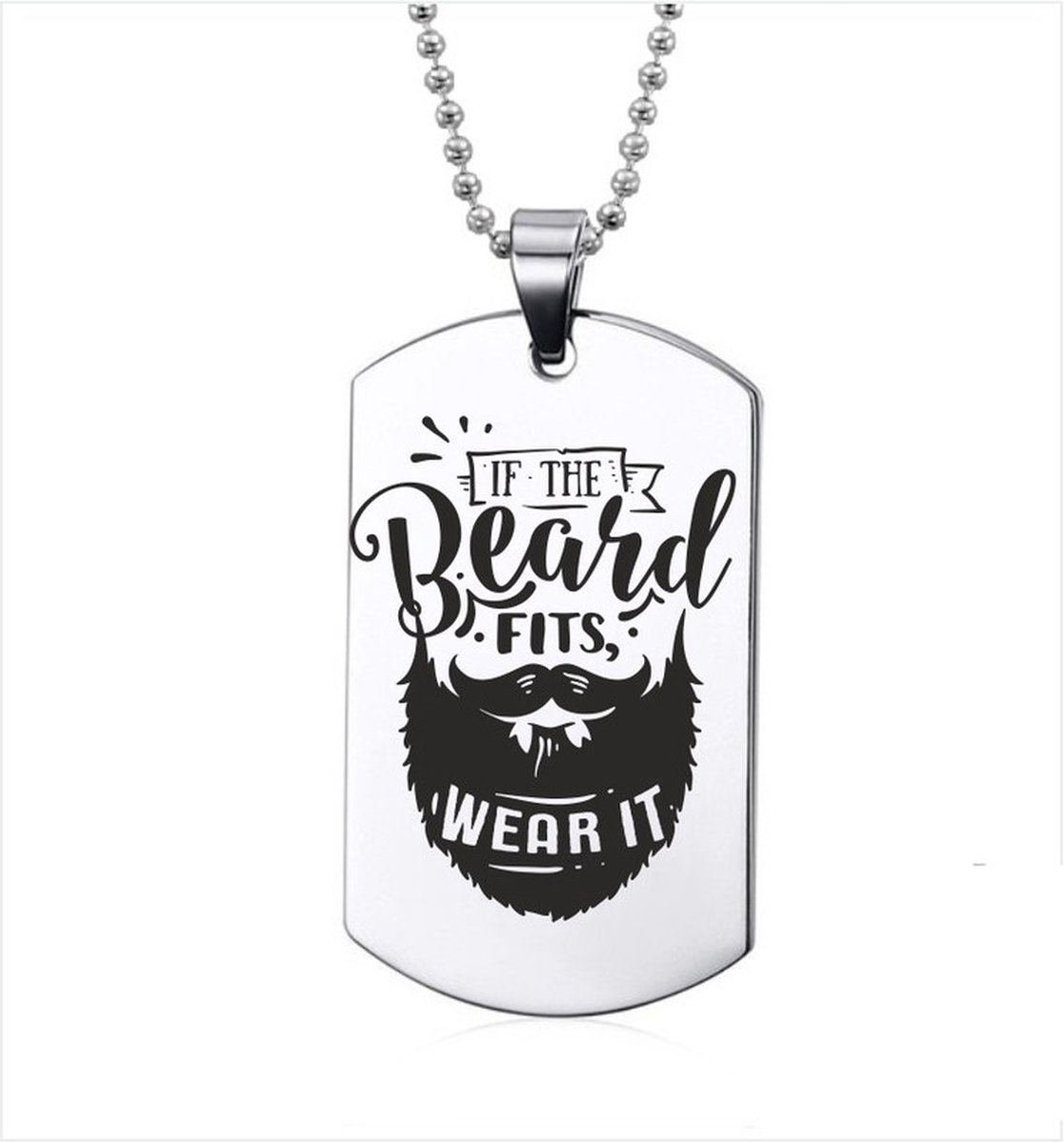 Ketting RVS - If The Beard Fits