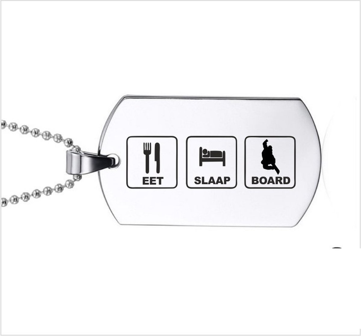 Ketting RVS - Eet Slaap Board
