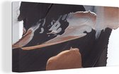 Canvas Schilderij Abstract - Verf - Goud - 40x20 cm - Wanddecoratie