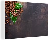 Toile Peinture Herbes - Noix - Automne - Cuisine - 120x80 cm - Décoration murale