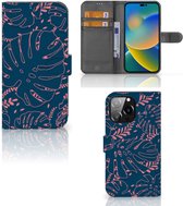 Smartphone Hoesje iPhone 14 Pro Max Bookcase Palm Leaves