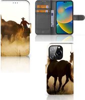 GSM Hoesje iPhone 14 Pro Bookcase Cowboy