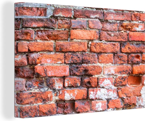 Tableau sur toile Maçonnerie - Mur - Brique - 120x80 cm - Décoration murale