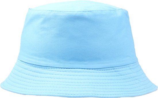 LOUD AND CLEAR® - Hoed - Vissershoedje - Bucket Hat - Heren Dames - Licht Blauw - Zonnehoed