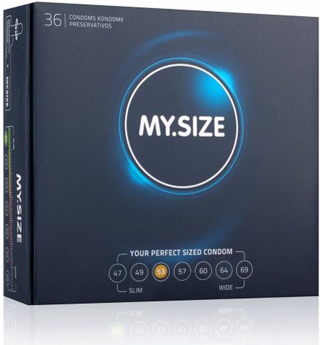 MY.SIZE Pro 53 mm Condooms - 36 stuks - Glijmiddel - Condooms - Vibrator - Penis - Buttplug - Sexy - Tril ei - Erotische - Man - Vrouw - Heren - Dames