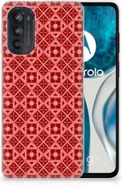 GSM Hoesje Motorola Moto G52/G82 Hoesje met Tekst Batik Red