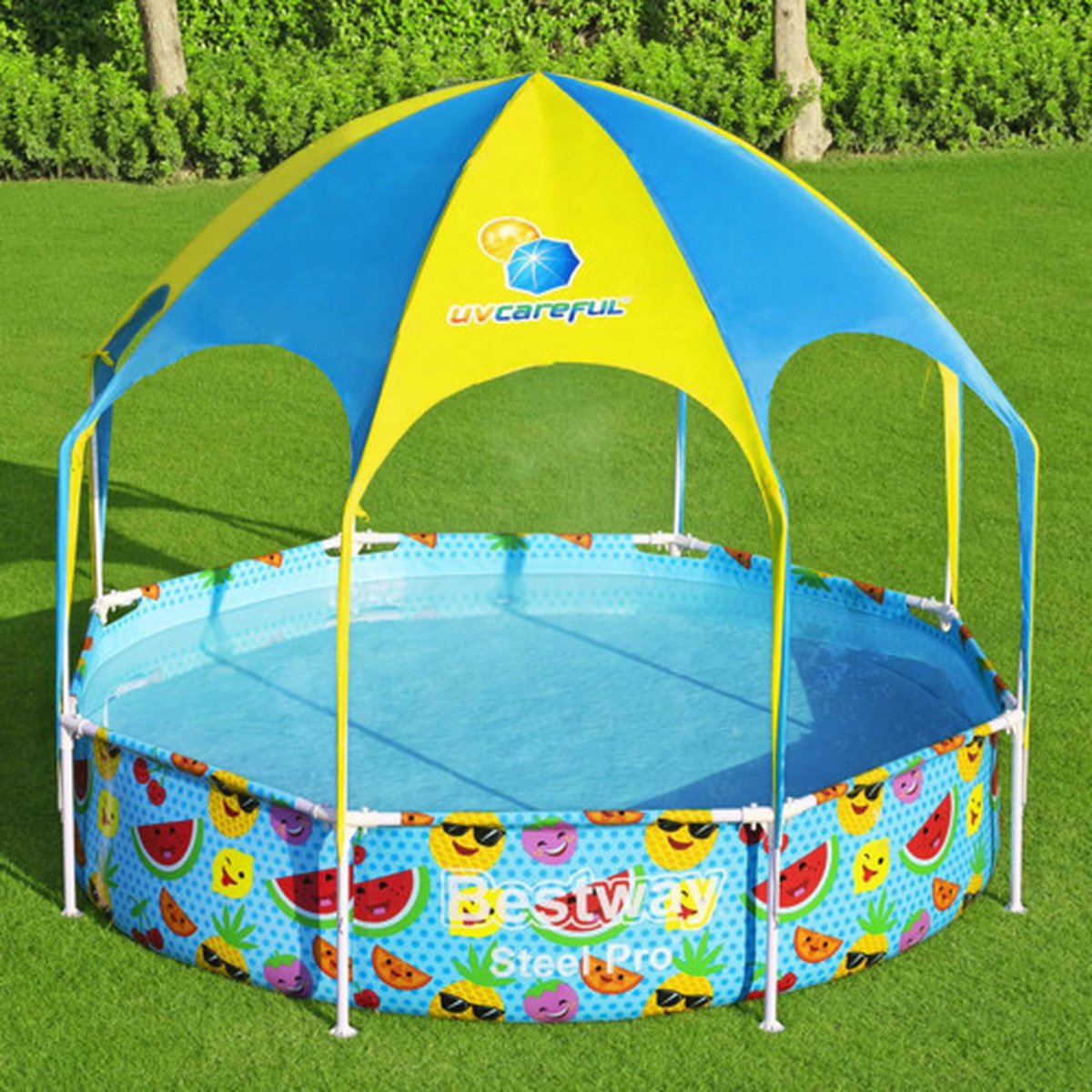 Bestway My First Frame Pool - Zwembad met zonnescherm - Kinder Zwembad - 244cm - Rond zwembad — afbeelding 15