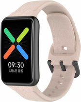 Siliconen Smartwatch bandje - Geschikt voor Oppo Watch Free siliconen bandje - lichtroze - Strap-it Horlogeband / Polsband / Armband - Watch Free