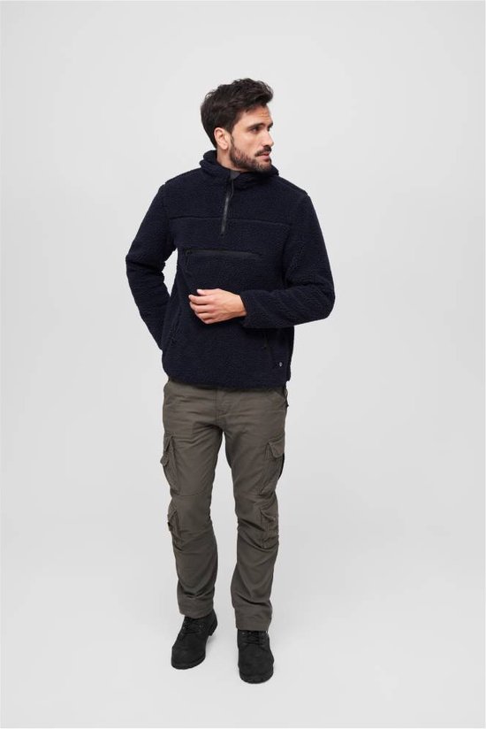 Brandit - Teddyfleece Worker Pullover Jas - L - Blauw