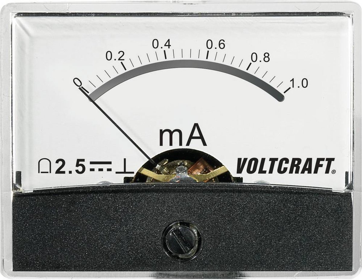 VOLTCRAFT AM-60X46/1MA/DC Inbouwmeter AM-60X46/1 mA/DC 1 mA Draaispoel