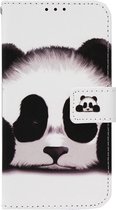 ADEL Kunstleren Book Case Pasjes Portemonnee Hoesje Geschikt voor iPhone 14 Pro - Panda