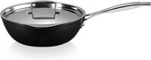 Bol.com Le Creuset Wokpan met schenktuiten + Deksel - Les Forgées TNS - ø 24 cm / 2.8 liter - standaard anti-aanbaklaag aanbieding