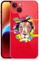 Telefoonhoesje iPhone 14 Plus Back Cover Siliconen Hoesje Super als Cadeautjes voor Jongens Lion Color