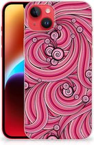 Back Case TPU Siliconen Hoesje iPhone 14 Plus Smartphone hoesje Swirl Pink