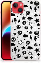 Telefoonhoesje iPhone 14 Plus Silicone Back Cover Silver Punk