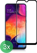 3x Full Cover Screenprotector Geschikt voor: Samsung Galaxy A30s / A50 / A50s - Screen protector - volledige glas - bescherming - beschermglas - ZT Accessoires