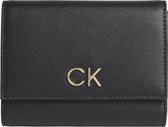 Calvin Klein Dames Billfold Portemonneedrukknop portemonnee Textiel - Zwart
