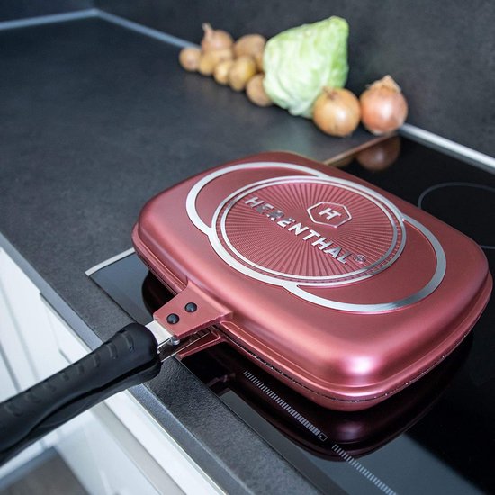 Herenthal Dubbele Grillpan Ø 28 cm Grillpan Inductie Koekenpan