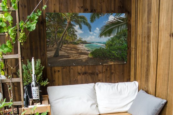 Affiche exotique Kuau Cove Beach située sur Hawaii Garden 120x80 cm - Toile de jardin / Toile d'extérieur / Peintures pour l'extérieur (décoration de jardin)