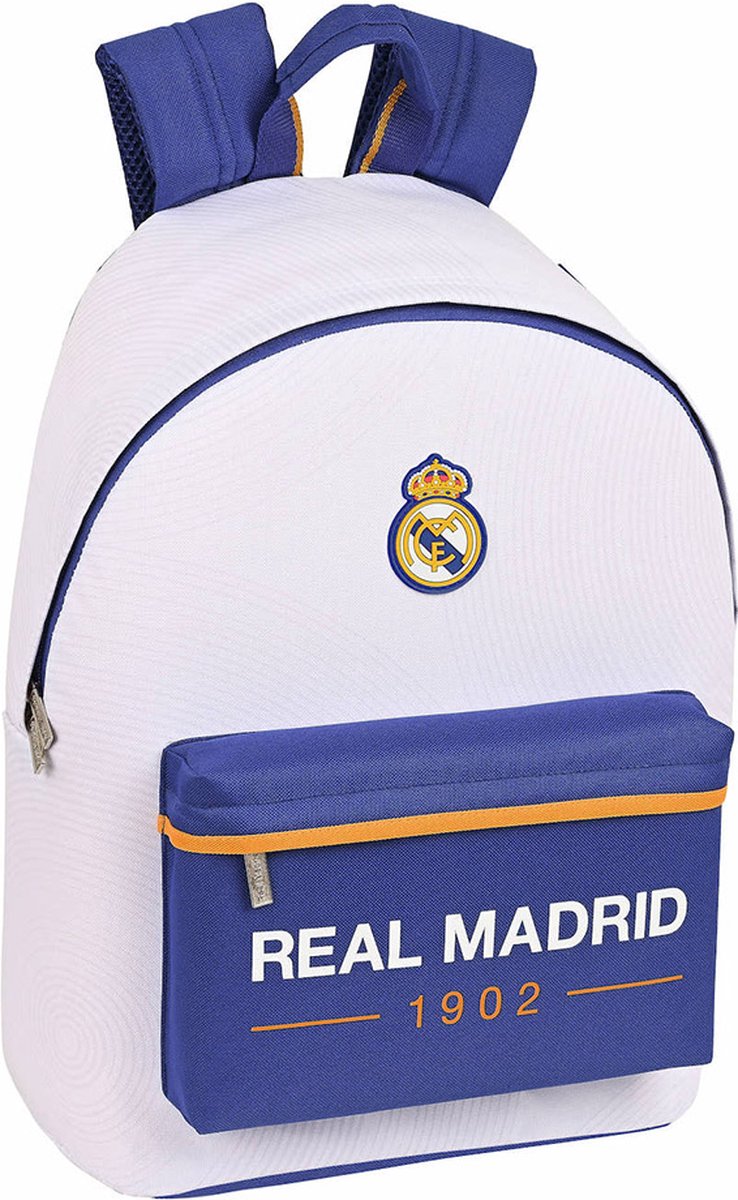 Rugtas voor Laptop met Hoofdtelefoonuitgang Real Madrid C.F. Blauw Wit