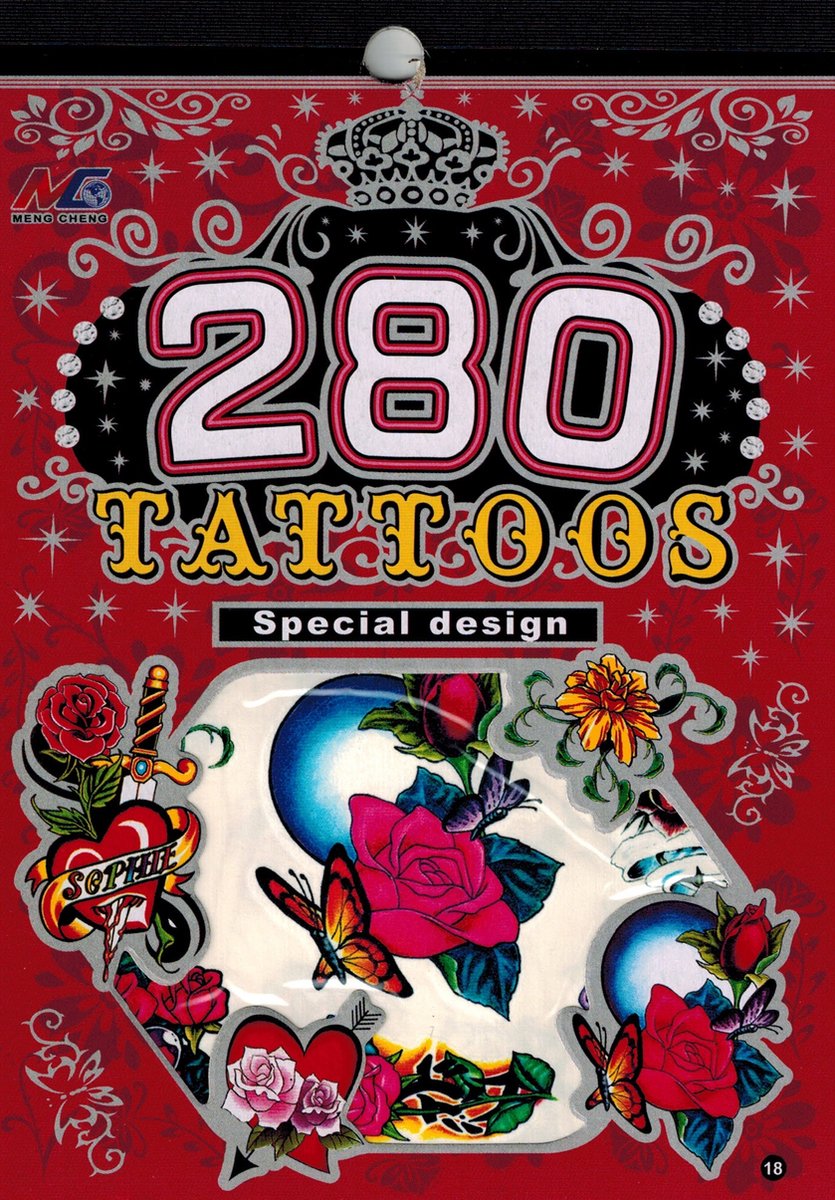 Tattoo Book: 280 Special Design Temporary Tattoos-Butterfly by Misha :  Amazon.co.uk: Toys & Games