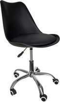 Bol.com EASTWALL ergonomische bureaustoel – roterende bureaustoel – verrijdbaar – eco leer - zwart aanbieding