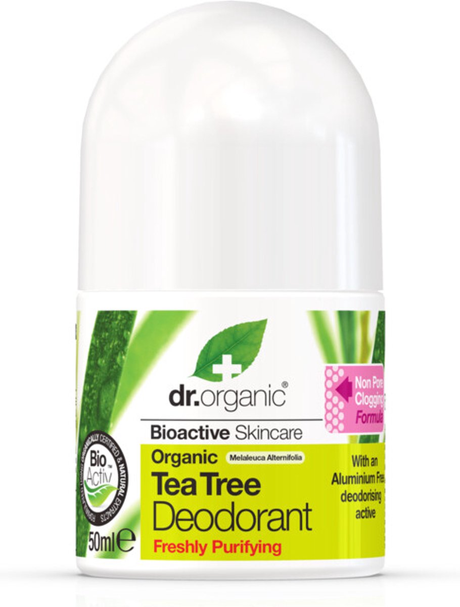 Goedkoopste 6x Dr. Organic Tea Tree Deodorant 50 ml
