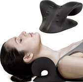 Nekstretcher – Massagekussen – Nekmassage Apparaat – Shiatsu massagekussen – Kussen voor nekklachten – Nek stretcher - Zwart - ATHLIX
