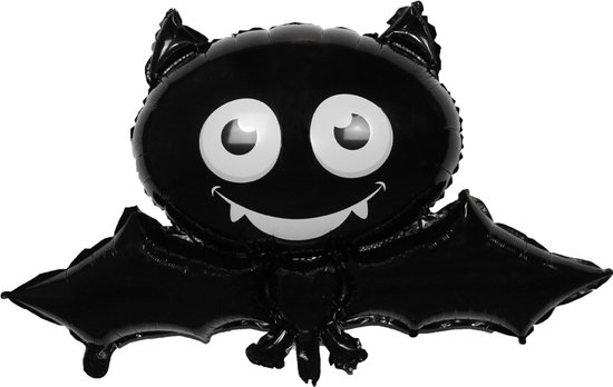 Halloween helium ballon vleermuis incl. rietje – XL formaat