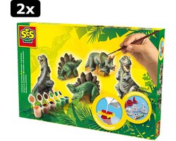 2x SES Gips Gieten Dinosaurus