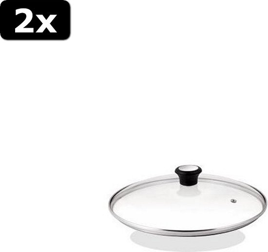 2x Tefal Casseroles de cuisson Couvercle Universel en Verres pour  Casseroles Tefal 24cm