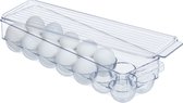 koelkast porte Relaxdays pour 14 œufs - boîte à œufs en plastique - grande boîte de stockage d'œufs