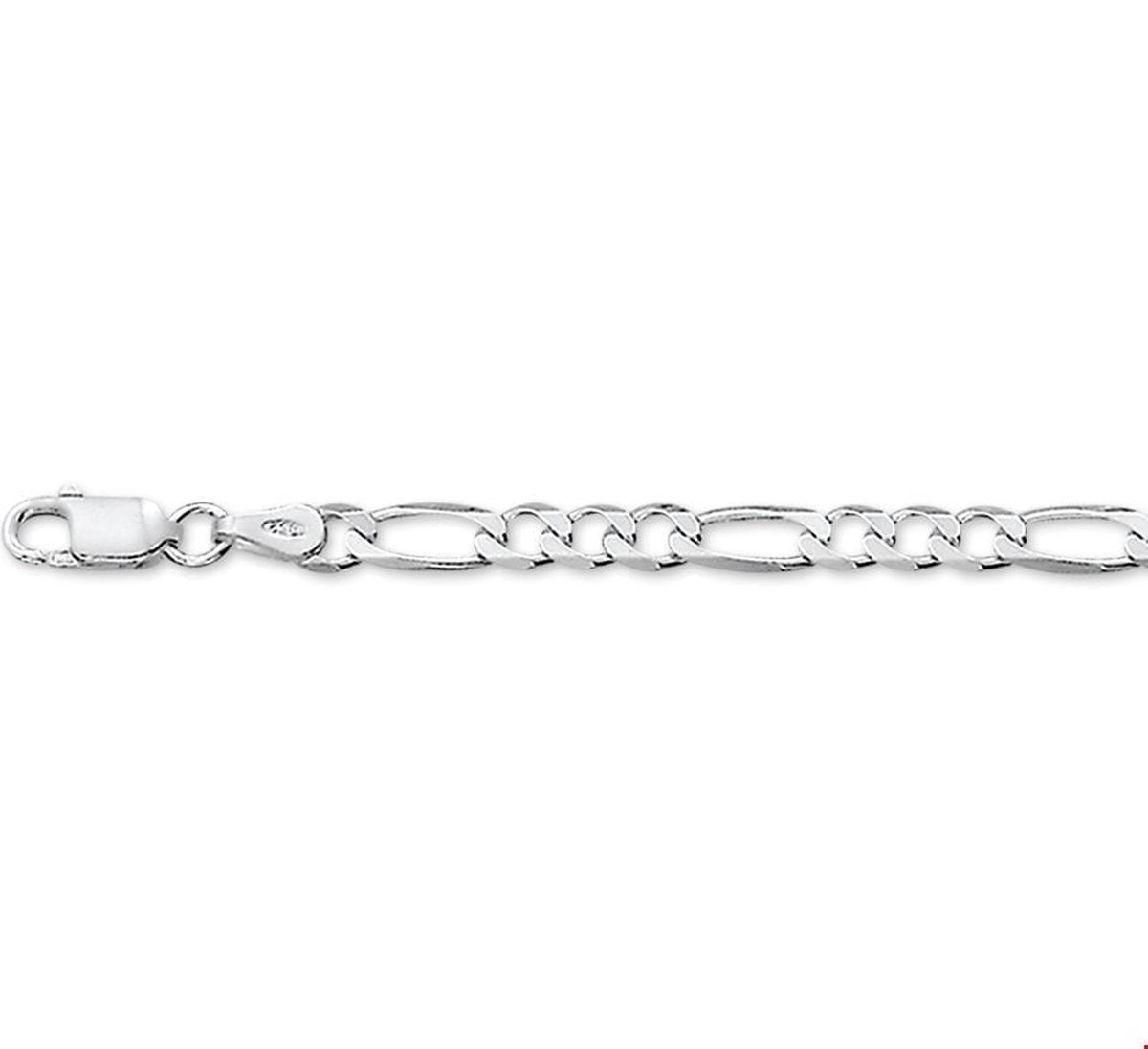 Zilveren Collier figaro 4 1001938 60 cm