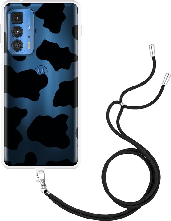 UOGNADGD Flexibele Hoes Ringhouder Compatibel met Motorola Edge 70 5G Telefoonhoes met Magnetisch Standaard Mechanische Stijl (Zwart Rode