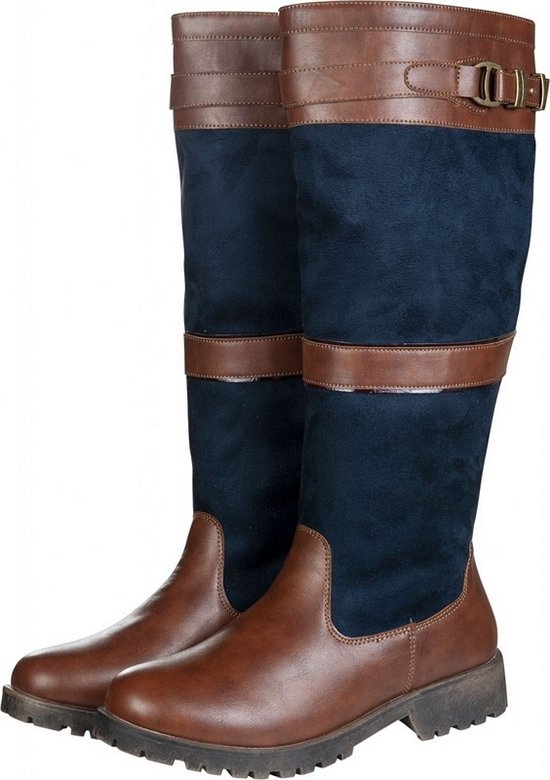 Foto: Hkm winter outdoor boots rijlaarzen meghan navy bruin 41