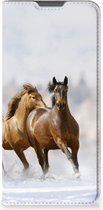 Wallet Book Case Motorola Moto E32 | Moto E32s Smart Cover Hoesje Paarden