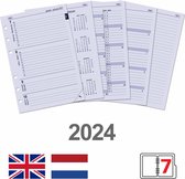 6207-24 Semaine de remplissage d'agenda A5 NL EN 2024 Kalpa