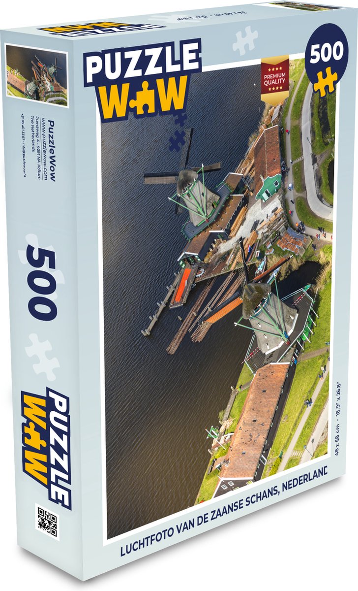 Puzzel Luchtfoto van de Zaanse Schans, Nederland - Legpuzzel - Puzzel 500  stukjes | bol.com