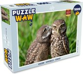 Puzzel Uilen - Vogels - Gras - Legpuzzel - Puzzel 1000 stukjes volwassenen