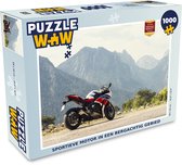 Puzzel Sportieve motor in een bergachtig gebied - Legpuzzel - Puzzel 1000 stukjes volwassenen