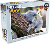 Puzzel Koala - Boomstam - Knuffel - Kids - Jongens - Meiden - Legpuzzel - Puzzel 500 stukjes