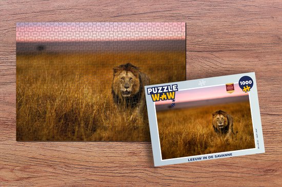 Puzzle Lion - Savane - Herbe - Puzzle - Puzzle 1000 pièces adultes