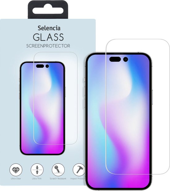 Selencia Screenprotector Geschikt voor iPhone 14 Pro Tempered Glass - Selencia Gehard Glas Screenprotector
