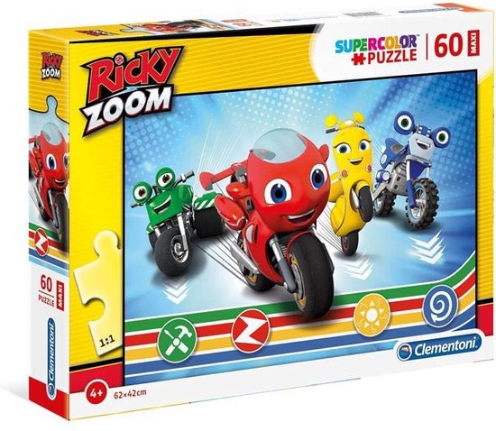Clementoni Maxi Puzzle Ricky Zoom 60 Teile – Extra Große Teile, Für Kinder Ab 4 Jahren