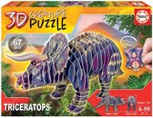 EDUCA - Puzzel - Triceratops 3D Creature Puzzle