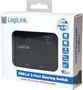 LogiLink UA0216 2 poorten USB 3.2 Gen 1-schakelaar (USB 3.0) Zwart